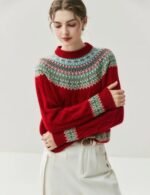 knitted mock neck sweater