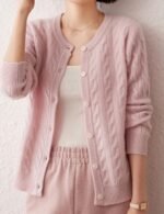 round neck cable knit sweater