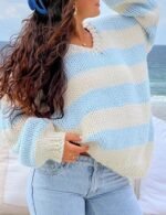 drop shoulder pullover sweater