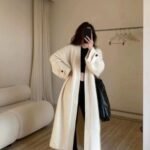 Women’s long knit cardigan sweater, long sleeve knitted sweater, oversized cardigan sweater, casual loose sweater for women