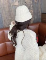 white chunky knitted sweater for women
