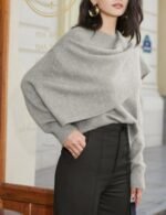 asymmetrical knitted sweater