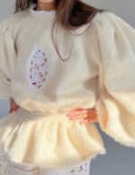o neck peplum sweater for women
