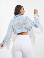 light blue denim jacket for women