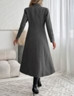 dark gray long coat for women