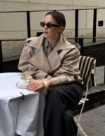 elegant short trench coat for women