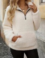 Women’s trendy stand collar sweatshirt