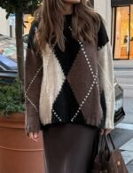 women’s argyle fashion sweater