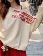 oversized graphic long sleeve outfit for women