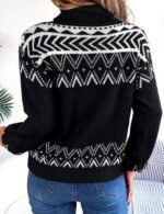 winter mock neck knit sweater