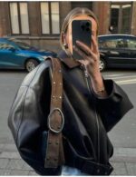 women’s fall leather bomber jacket