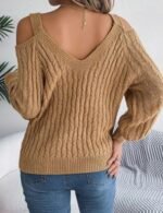 women’s v neck pullover jumper sweater