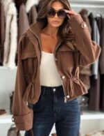 Trendy casual zip jacket for layering