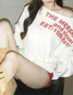 oversized long sleeve tee for women
