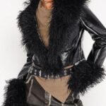 leather jacket, cropped leather jacket