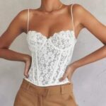 spaghetti strap lace tank top, sexy lace tank top, sweetheart neckline top for women, women's sleeveless tank top