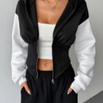 Slim-fit long sleeve athletic hoodie, Knitted workout hoodie for women, sports hoodie for women, Stretchy knitted gym hoodie