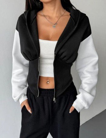 Slim-fit long sleeve athletic hoodie, Knitted workout hoodie for women, sports hoodie for women, Stretchy knitted gym hoodie