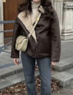 casual women’s faux leather fashion jacket