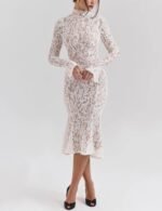 Women’s white lace tea party outfit