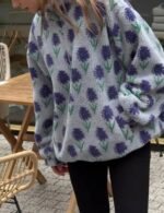 oversized fleece pullover for women