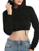 street style cropped hoodie