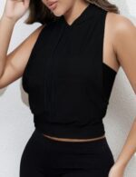 casual workout sleeveless hoodie