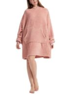pink oversized hoodie for women