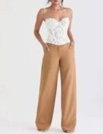 white lace spaghetti strap tank top