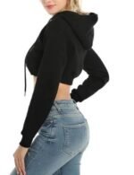 casual cropped hoodie for women