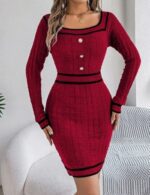 women’s long sleeve bodycon party dress