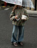 cozy oversized half zip sweatshirt women
