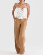 classic white lace tank top women