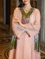 pink moroccan kaftan dress
