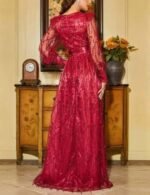Embellished sequins silk women’s dress