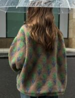 women casual oversized fleece sweatshirt