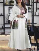 white moroccan kaftan dress