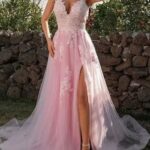 Buy Party Dresses in Pink Long Prom Style and Glow