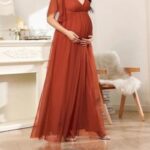 V Neck Maternity Photoshoot Dress for Women | Clothing Stores