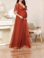V Neck Maternity Photoshoot Dress for Women | Clothing Stores