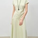 Casual women’s asymmetric midi dress, summer petite dress, asymmetric petite dress, women's midi dress