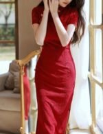 red wedding dress for women