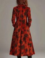 stylish retro printed jacket for winter