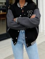 women’s casual long sleeve bomber jacket