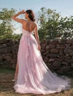 Pink long dress for formal events