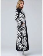 Stylish floral printed trench coat for women