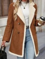 solid color winter overcoat for women
