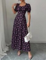 square neck maxi dress