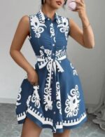 Casual Summer Sleeveless Mini Dress For Women - Image 6