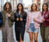 Group of diverse women wearing stylish women’s bomber jackets in an urban USA city setting